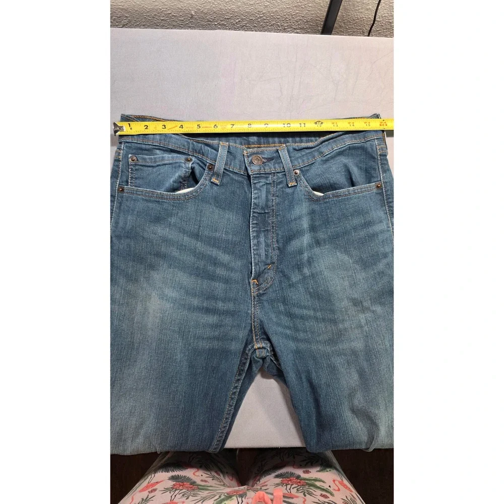 Levis 505 Regular Fit Mens Jeans 34x34 Medium Wash Blue Straight Leg Denim‎